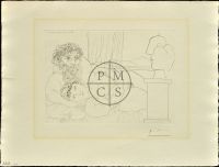 SCULPTOR RECLINING MODEL BY PICASSO