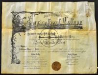KANSAS STATE AGRICULTURAL COLLEGE DIPLOMA, 1893