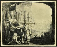 ETCHING BY REMBRANDT, PETER AND JOHN HEALING