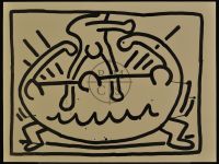 ORIGINAL ART BY KEITH HARING 1988 "GROWING #9"