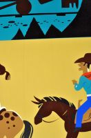 Close up detail shows staining.