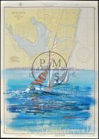 Shark & Manasquan, original art by Kerry Hallam