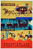 Frontierland Triple, Disneyland Attraction poster