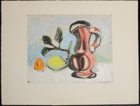 Still Life with Lemon and Red Pitcher