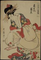 Utamara woodblock print