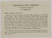 Winter in the Catskills by Doris Lee