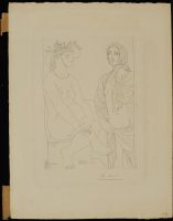 Femme assise au Chapeau et Femme debout drapée by Pablo Picasso