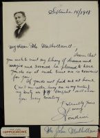 Houdini letter to Mulholland