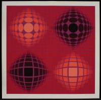 VB Rouge by Victor Vasarely
