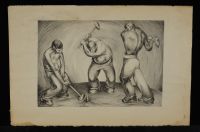 Three Men Hammering without signature