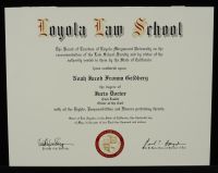 Loyola Law School Diploma 
