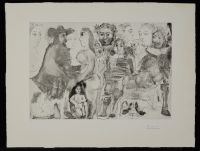 Calisto And Melibea Surrounded By Faces And Figures