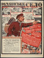 Man with Rust Colored Coat and Hat Points to Parade/Banners