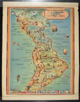 Flying Clipper Ships South America Map