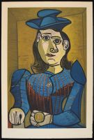 Femme au Chapeau Bleu