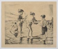 Children Playing at Beach