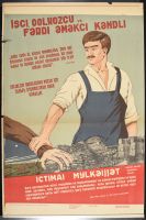 Soviet Man in Overalls Holding Wrist 1932