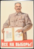 Russian Officer Pointing at Book 1951