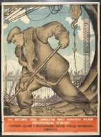 Soviet Worker Wearing Overcoat