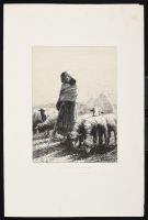 Femme Gardant des Moutons / Woman Minding Sheep