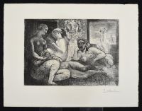 Four Models and Sculpture Head 