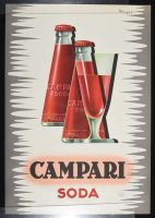 Campari Soda _ 2 Bottles & Glass