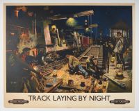 Track laying by night