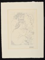 Sculptor and Model Seated Before a Sculptured Head