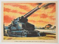 A Battery of Britian's Giant Coastal Defence Guns Mounted on Railway Trucks