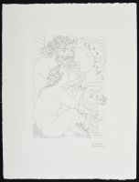 Sculptor and Model Seated Before a Sculptured Head