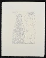 Courtesean, Man in a Beret, and a Bulldog