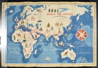 BOAC World Air Routes Eastern Hemisphere
