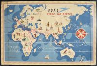 BOAC World Air Routes Eastern Hemisphere
