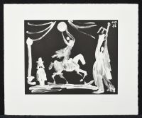 Circus Scene with Equestrian and Pierrot 