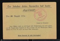 Nazi voting card