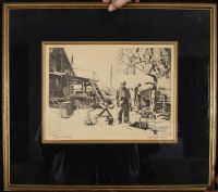 Lionel Barrymore etching