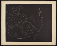 PEINTRE ET MODEL AU FATEUIL A BASCULE					