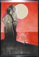 Red Couple By Water HA