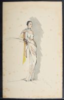 Fashion Sketch Yellow Scarf