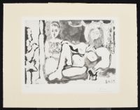 Woman And Cat In The Studio