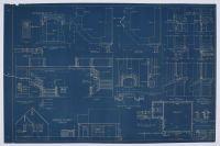 Rice Residence Blueprints - Mounted (Poster)