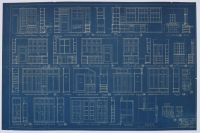 Rice Residence Blueprints - Mounted (Poster)