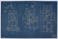Rice Residence Blueprints - Mounted (Poster)
