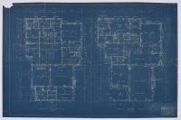 Rice Residence Blueprints - Mounted (Poster)