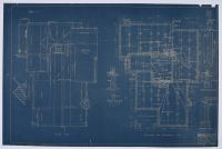 Rice Residence Blueprints - Mounted (Poster)